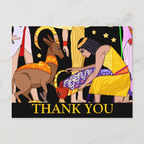 Egyptian motif Thank you card