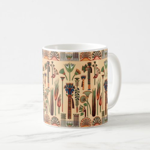 Egyptian motifs coffee mug