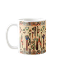 Egyptian motifs coffee mug