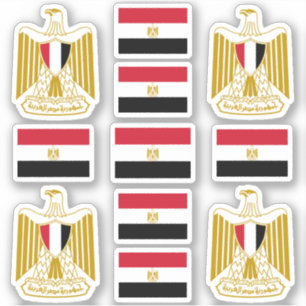 Egyptian national symbols /Coat of arms and flag Sticker