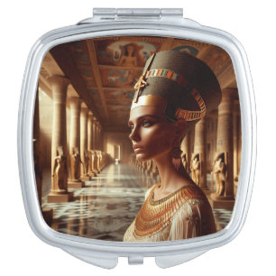 Egyptian nefertari Artifact: Ancient Civilization Compact Mirror