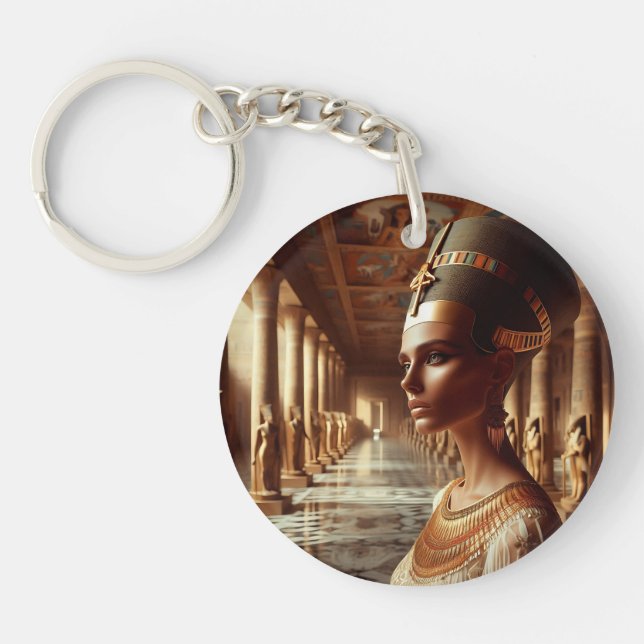 Egyptian nefertari Artifact: Ancient Civilization Keychain (Front)