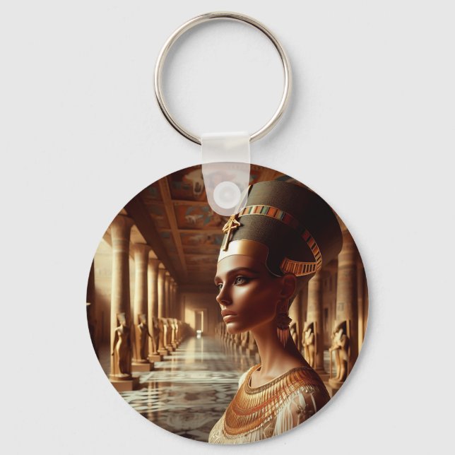 Egyptian nefertari Artifact: Ancient Civilization Keychain (Front)