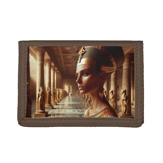 Egyptian nefertari Artifact: Ancient Civilization Trifold Wallet (Front)