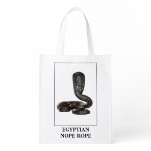 Egyptian Nope Rope - Cobra Snake Danger Grocery Bag