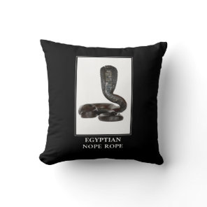 Egyptian Nope Rope - Cobra Snake Danger Throw Pillow