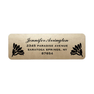 Egyptian Nouveau Wedding Labels (Gold & Black) I