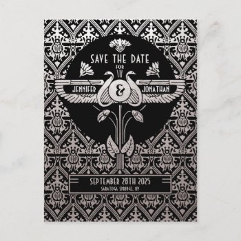 Egyptian Nouveau Wedding Save The Date Postcards by Anything_Goes at Zazzle