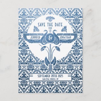 Egyptian Nouveau Wedding Save The Date Postcards by Anything_Goes at Zazzle