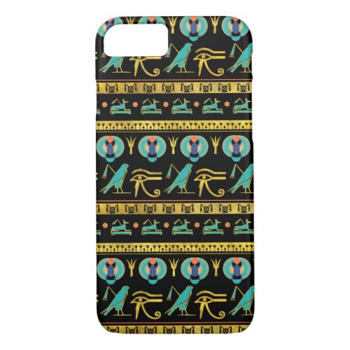 Egyptian  Ornament Symbols Pattern iPhone 87 Case