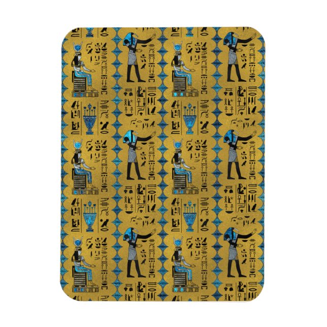 Egyptian  Ornament Symbols Pattern Magnet (Vertical)