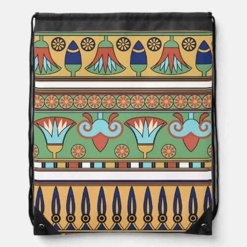 Egyptian Ornament Vintage Collection Drawstring Bag