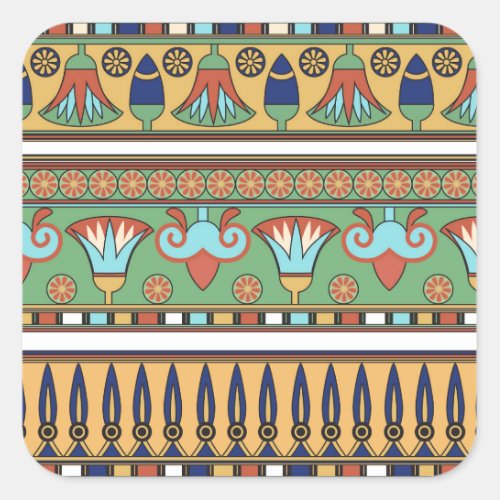 Egyptian Ornament Vintage Collection Square Sticker