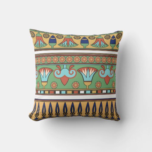 Egyptian Ornament Vintage Collection Throw Pillow