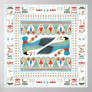 Egyptian ornamental seamless pattern I Poster