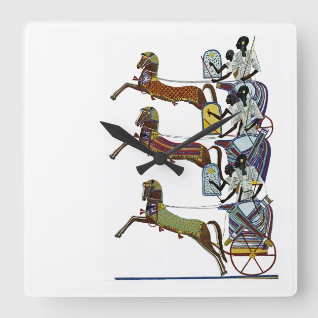 Egyptian Ornamnet #2 at Emporio Moffa Square Wall Clock (Front)