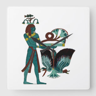 Egyptian Ornamnet #5 at Emporio Moffa Square Wall Clock