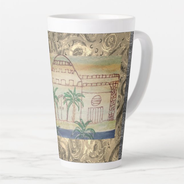 Egyptian Palace  Latte Mug (Right Angle)