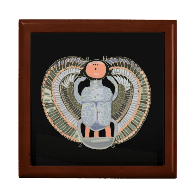 Egyptian Pastel Coloured Scarab Beetle  Gift Box (Front)