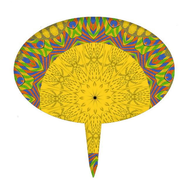 Egyptian Pattern Art Print Cake Topper (Front)