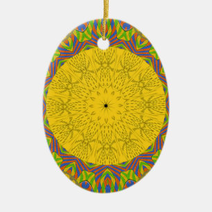 Egyptian Pattern Art Print Ceramic Ornament