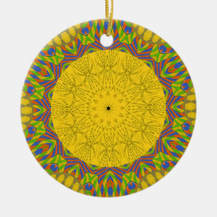 Egyptian Pattern Art Print Ceramic Ornament
