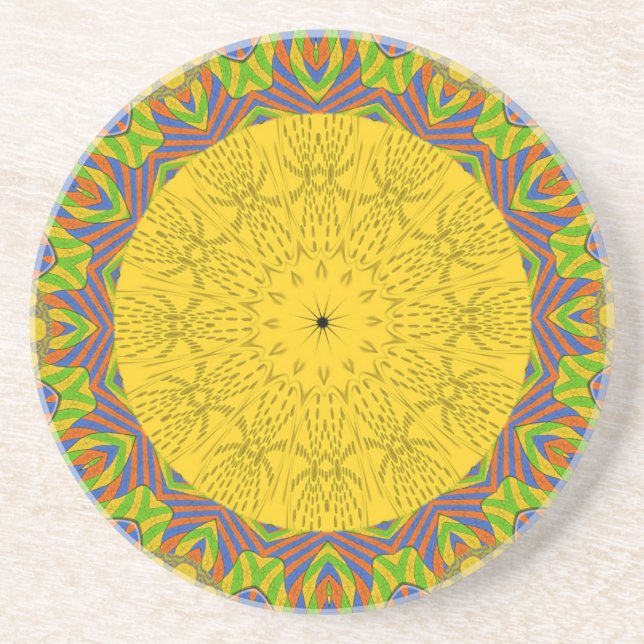 Egyptian Pattern Art Print Coaster (Front)