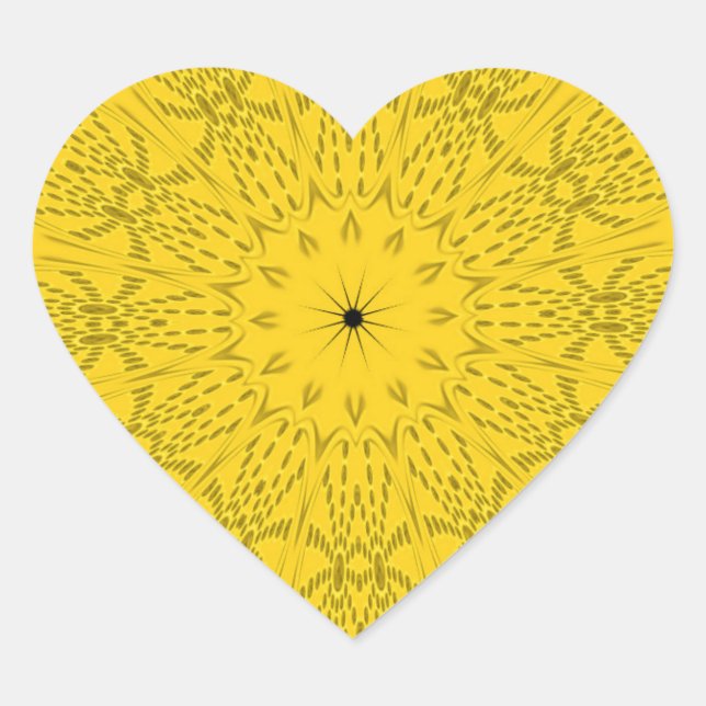 Egyptian Pattern Art Print Heart Sticker (Front)