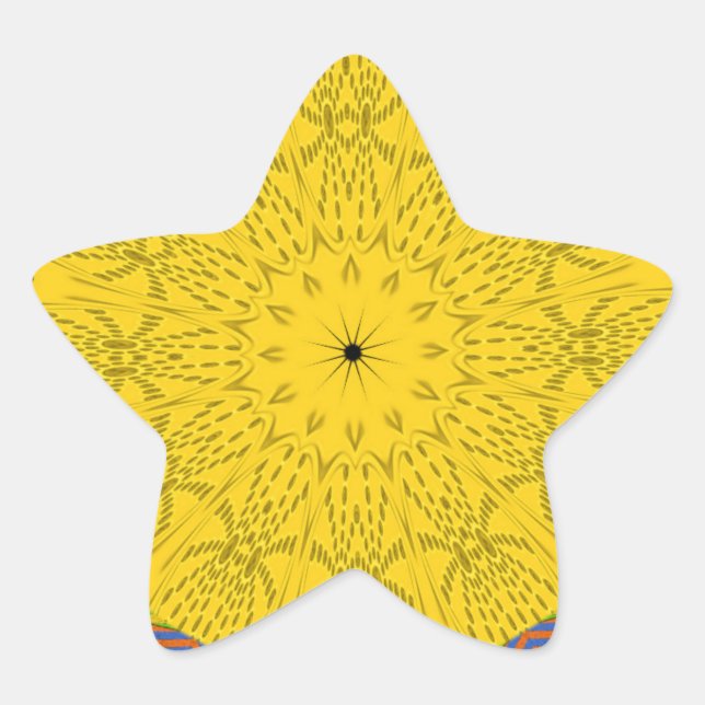 Egyptian Pattern Art Print Star Sticker (Front)