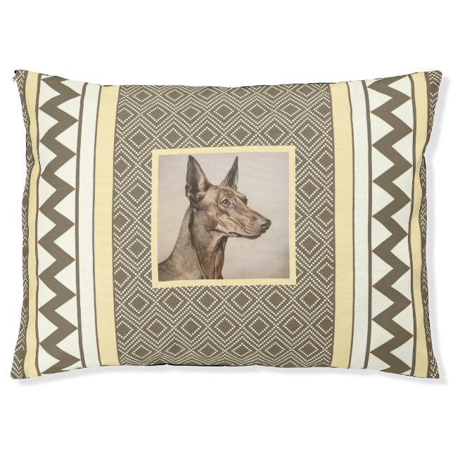 Egyptian Patterned Pharaoh Hound Pet Bed (Front)