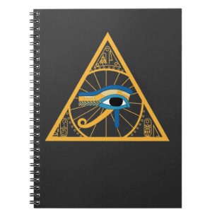 Egyptian Pharaoh Ancient Horus Eye Symbol Notebook