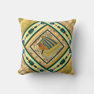 Egyptian Pharaoh and Queen Throw Pillow