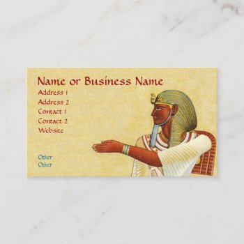 Egyptian Pharaoh Antiquities Business Profile Card by FalconsEye at Zazzle
