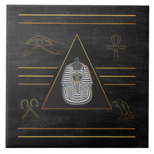 Egyptian Pharaoh Hieroglyphs Ceramic Tile