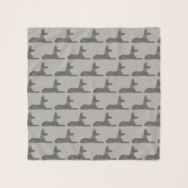 Egyptian Pharaoh Hounds Pattern Scarf (Front)