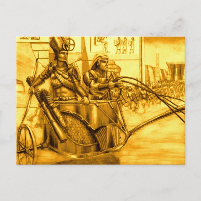 Egyptian Pharaoh in his Chariot Postcard (Front)