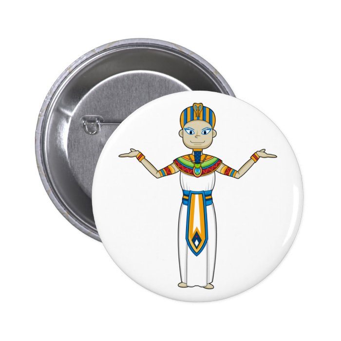 Egyptian Pharaoh King Button