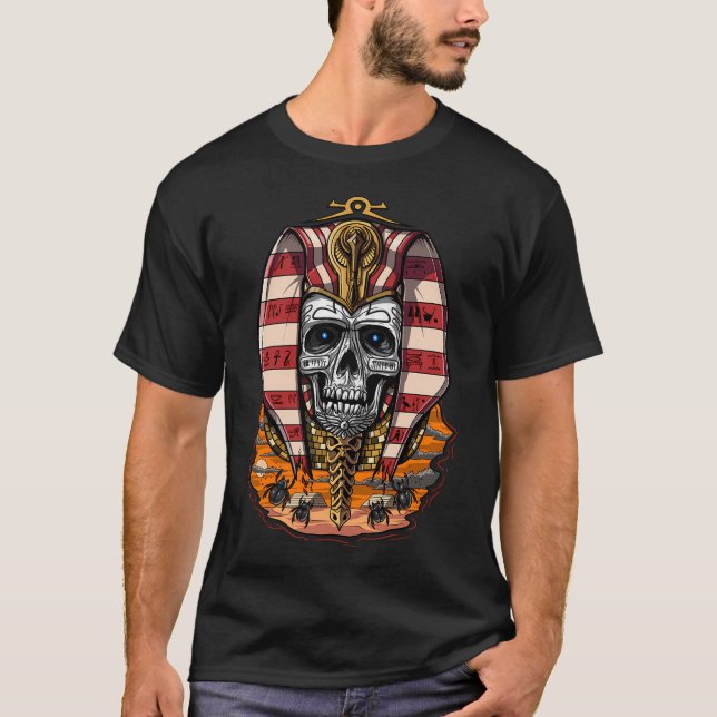 Egyptian Pharaoh Skull T-Shirt (Front)