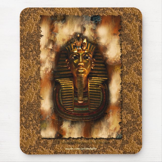 Egyptian Pharaoh Tutankhamen Art Mouse Pad (Front)