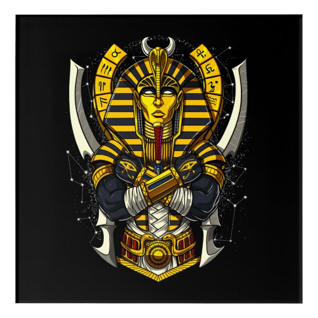 Egyptian Pharaoh Tutankhamun Ancient King Tut Acrylic Print (Front)