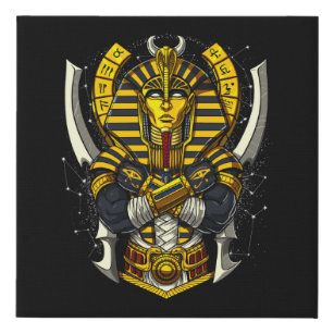 Egyptian Pharaoh Tutankhamun Ancient King Tut Faux Canvas Print