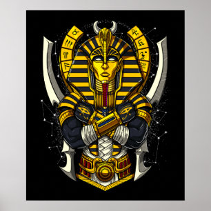 Egyptian Pharaoh Tutankhamun Ancient King Tut Poster