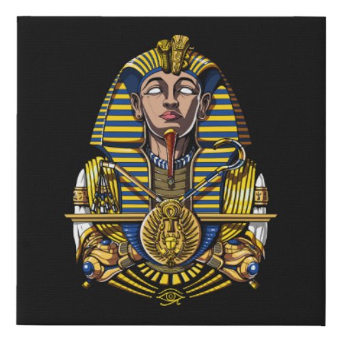 Egyptian Pharaoh Tutankhamun King Tut Faux Canvas Print