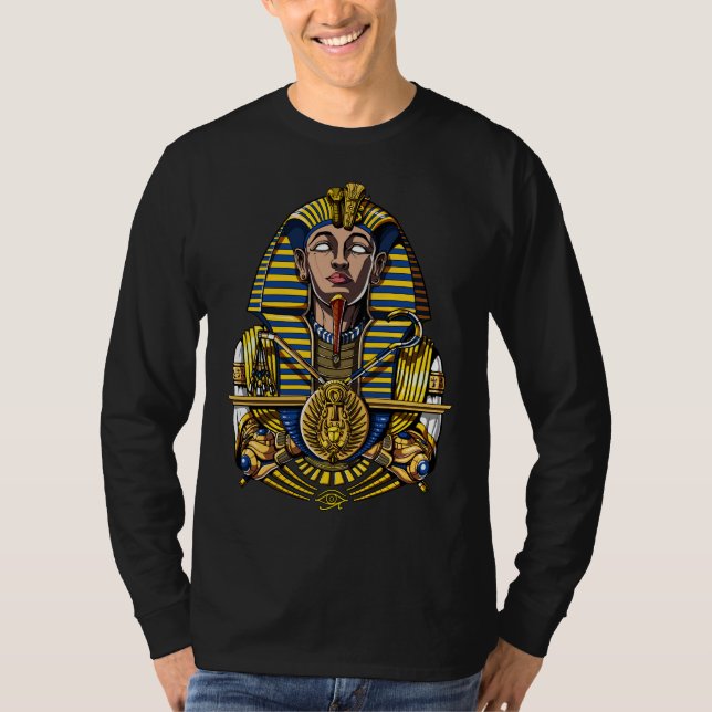 Egyptian Pharaoh Tutankhamun King Tut T-Shirt (Front)