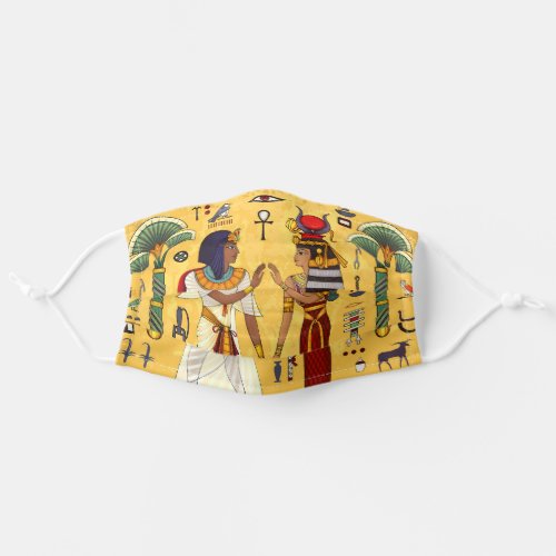 Egyptian Pharaohs Hieroglyphics Adult Cloth Face Mask