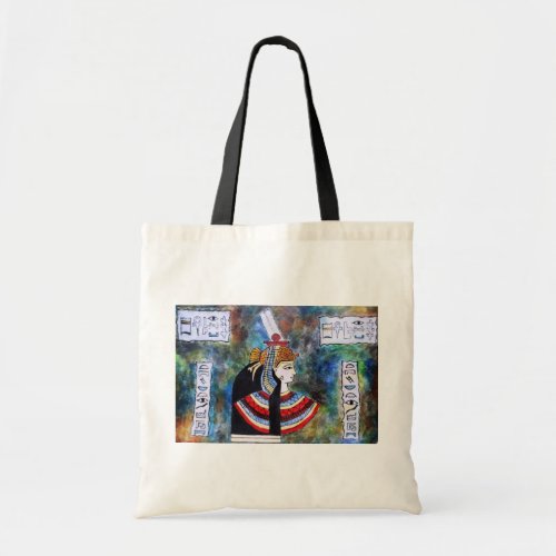 Egyptian Pharoh _ King Tut with hieroglyphs Tote Bag