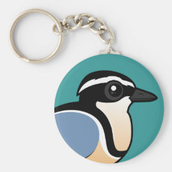 Egyptian Plover Basic Button Keychain