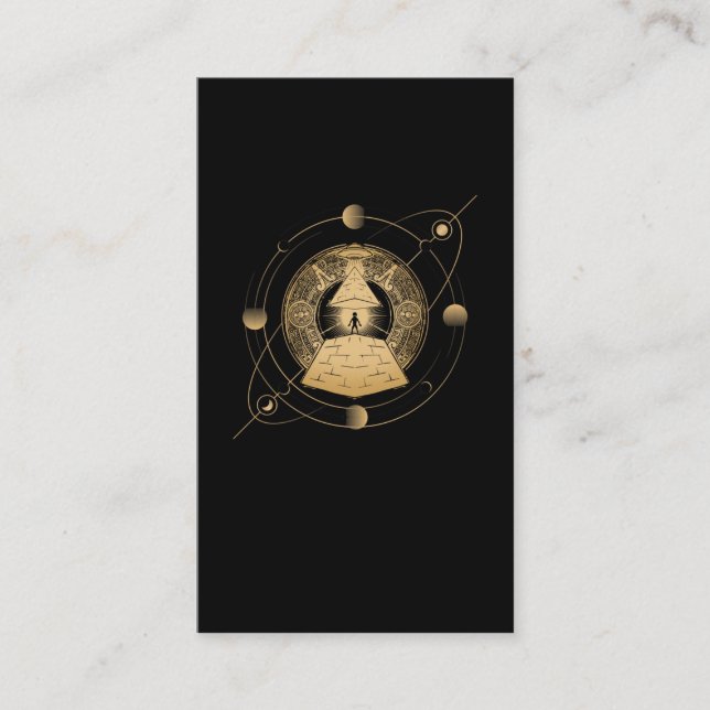 Egyptian Pyramid Astrology Egypt Sacred Geometry Business Card (Front)