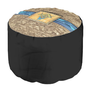 Egyptian Pyramid Square Compass Pouf