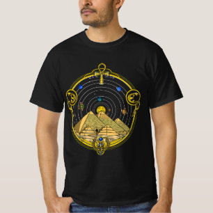 Egyptian Pyramids Ankh Symbol Eye Of Horus Sacred  T-Shirt